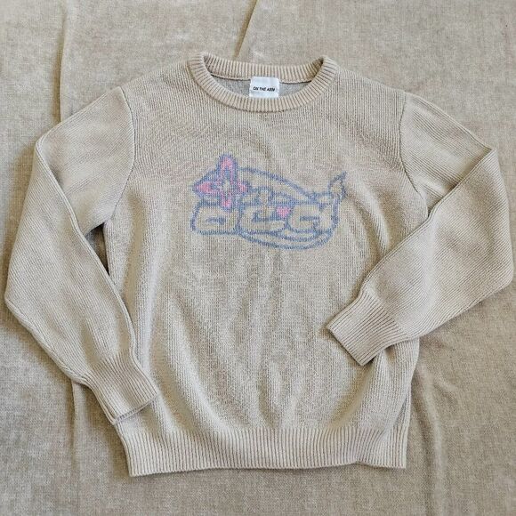 On The Arm Apricot Peach Color Kyoto Heavy Knit Sweater Size Medium - Picture 2 of 8
